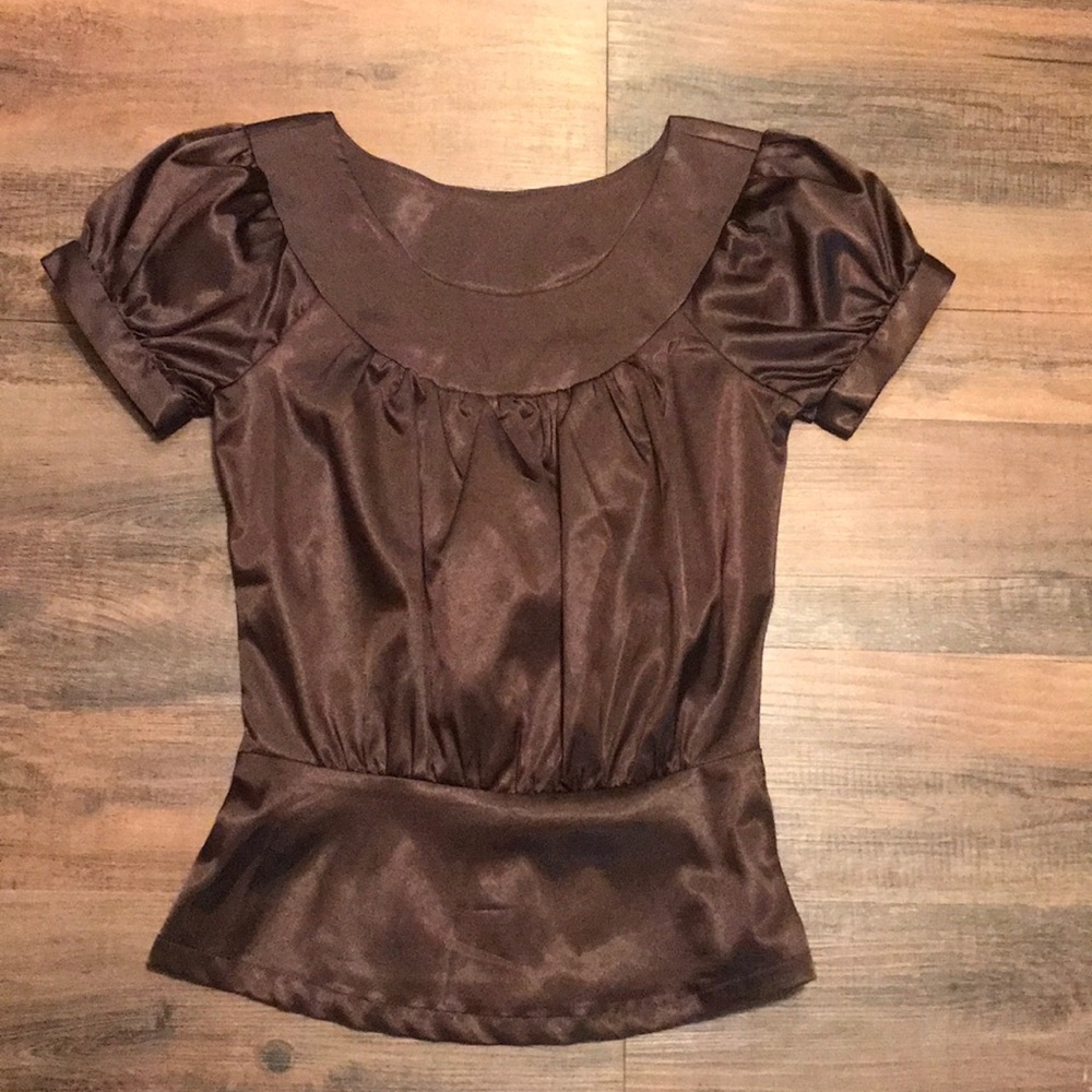 Brown blouse NWOT